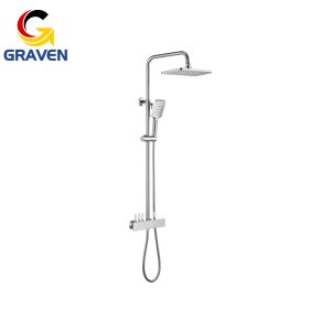 GRAVEN GR6099-3CC Square Rain Shower Set