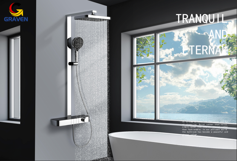 Sen tắm công nghệ Đức Graven – Thiết kế tối giản, tích hợp đầu xả thác và công nghệ tự tạo điện từ dòng nước